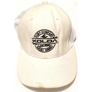 Koloa Surf Co Hat Beige Tan Mesh Snapback Adjustable Baseball Cap Adult
